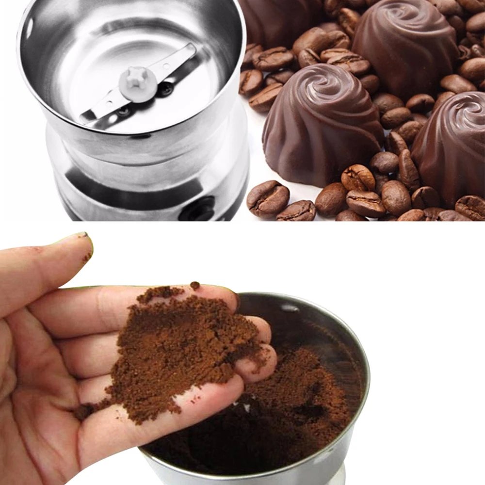 Electric Coffee Bean Grinder Stainless Steel Blade Automatic Mill Powder Machine