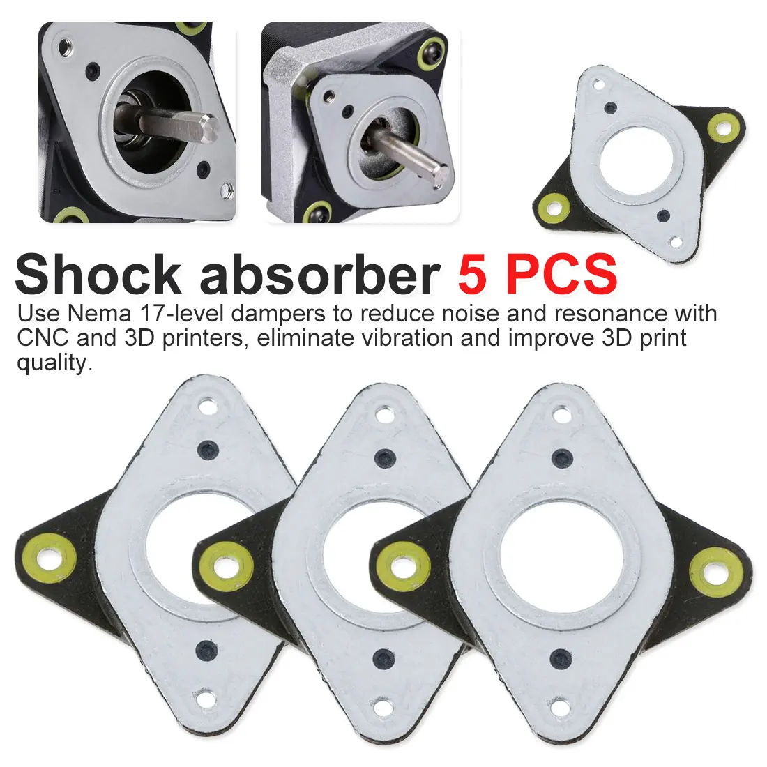 

42 Stepper Motor Shock Absorber 5pcs 17 Metal Rubber Stepper Motor Vibration Dampers Imported Genuine