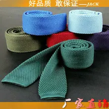 Цветной плоский Вязаный Галстук для отдыха мужские галстуки производители оптом Корейская версия 5 см узкая