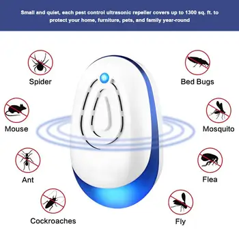 

New Version Electronic Cat Ultrasonic Anti Mosquito Insect Repeller Rat Mouse Cockroach Pest Reject Repellent EU/US Plug