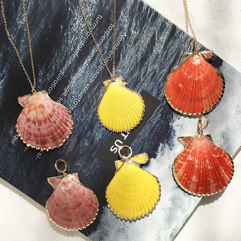 

JCYMONG Bohemian Holidays Colorful Shell Pendant Necklace For Women Fashion Natural Cowrie Necklace Female collares de moda 2019