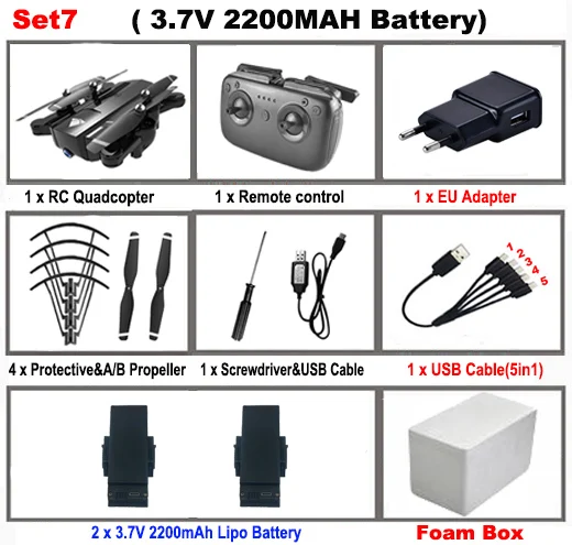 set7 SG900 складной Радиоуправляемый Дрон С Wi Fi FPV системы 720 P HD Вертолет камеры оптического потока локализация 21 минут долгое время полета Quadcopter - Цвет: set7