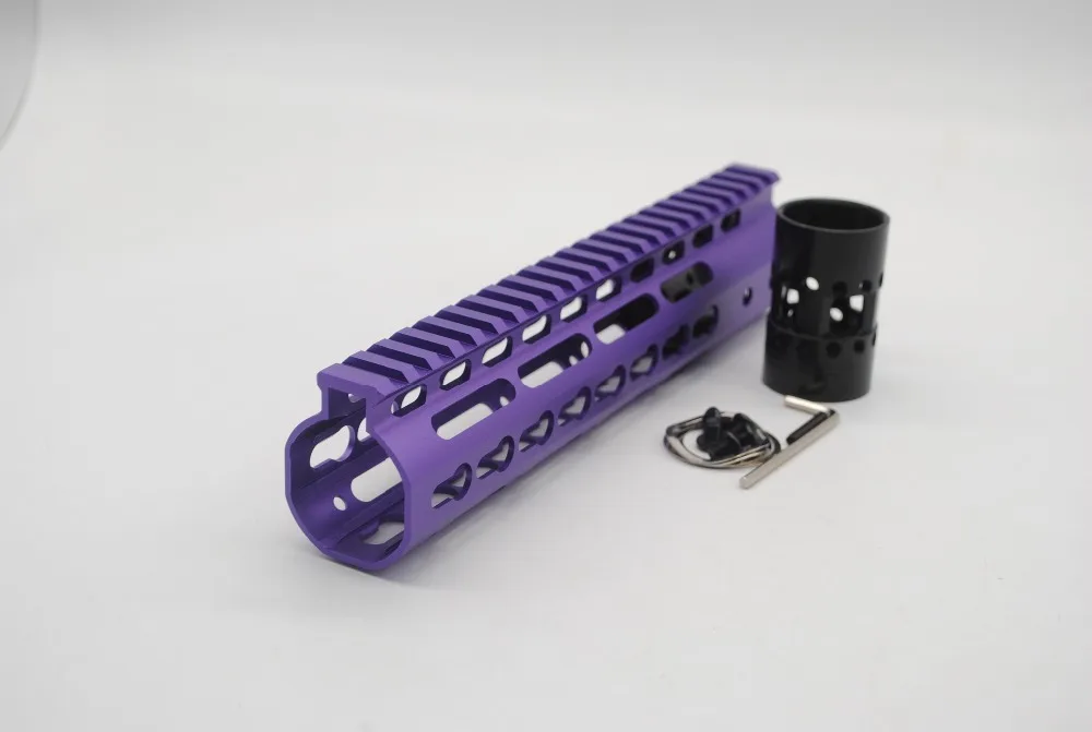 Трирок 9 ''дюймовый фиолетовый анодированный Keymod Handguard Rail Free Float Picatinny Mount System