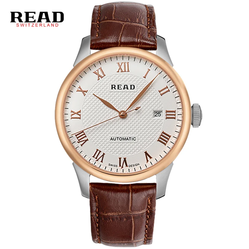 

luxury watch READ luxury relogio automatico masculino sapphire crystal watches for men Royal Knight's stainless steel Clock 671