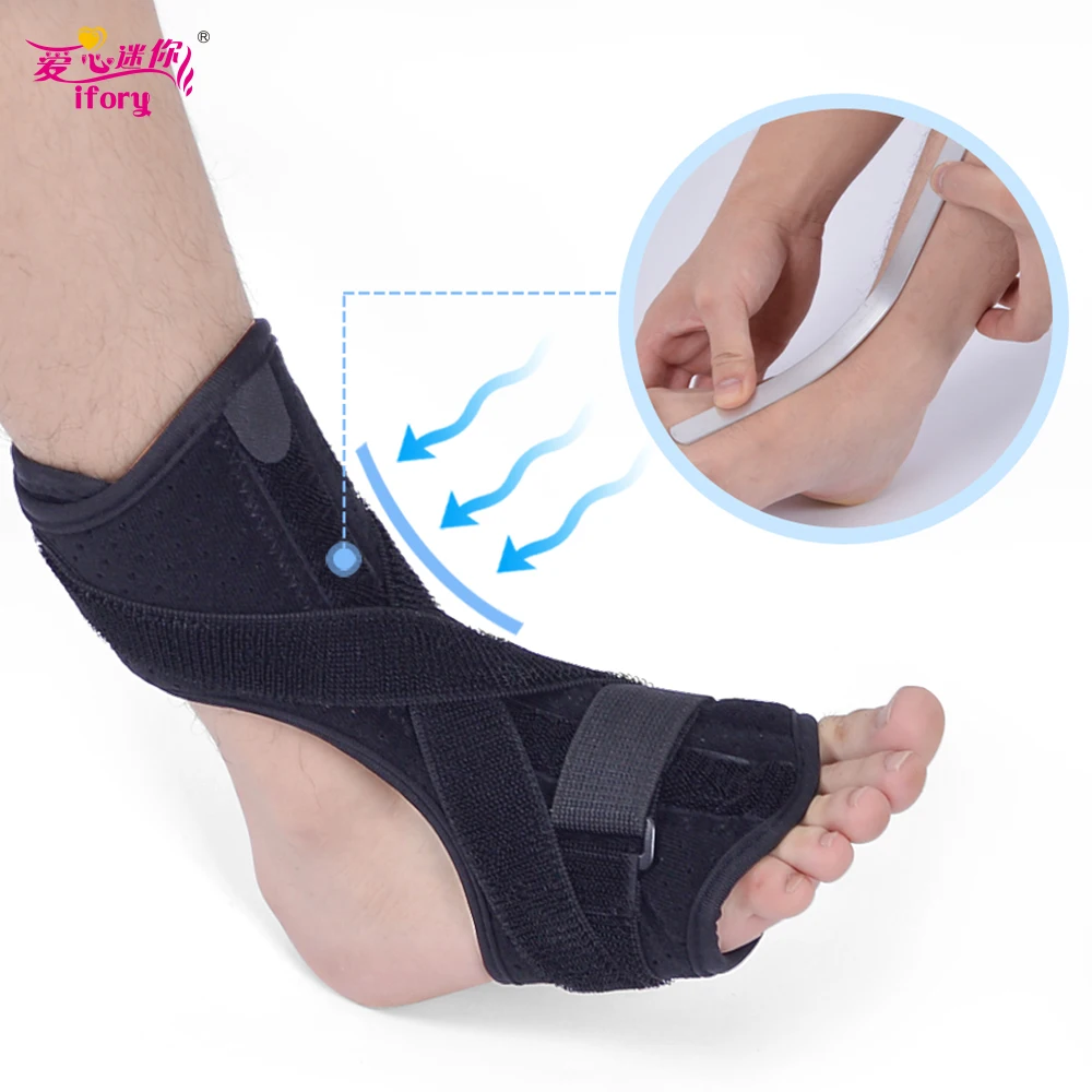 

Ifory Medical Ankle Support Brace Protector + Spiky Massage Ball Plantar Fasciitis Dorsal Night Splint Foot Orthosis Stabilizer