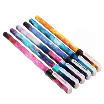 

5X 6Pcs 0.38mm Sky Starry Gel Pen Students Office Writing Stationery Watercolor