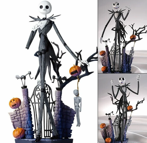 

SCI-FI Revoltech Series NO.005 The Nightmare Before Christmas Jack Skellington PVC Action Figure Collectible Model Toy