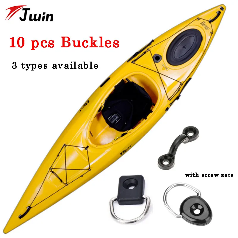 10 D Ring for Kayak Canoe Boat 1 Set 10 Bungee Deck Loops Tie Down Pad Eye 