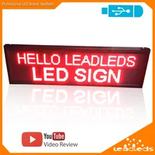LEADLEDS font b LED b font Display USB font b Programmable b font Red Scrolling Message