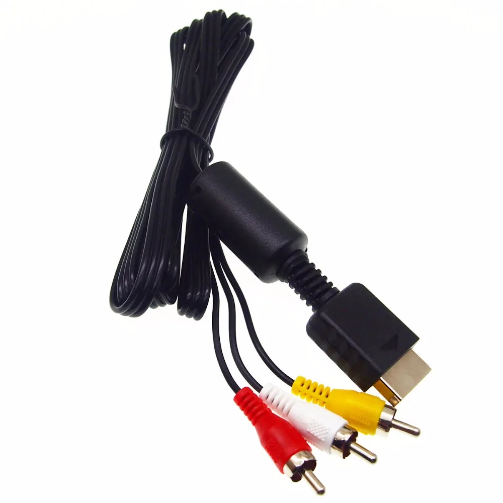 5pcs/lot RCA Audio Video HD AV Cable For PlayStation2 PS2 TV connection cable 1.8min Cables