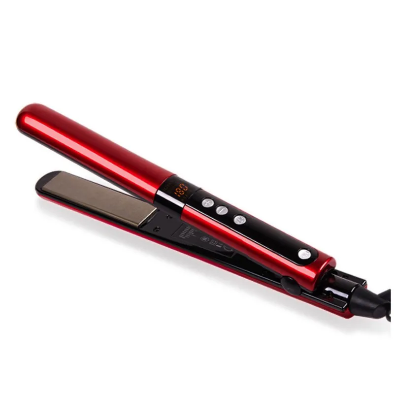 

Professional Hair StraightenerNano Tourmaline Ceramic LCD Ionic Straightening Flat Irons Temperature Control