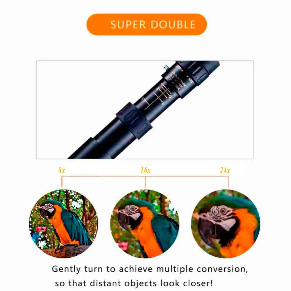 10-90X25 Zoom Telescope Waterproof Green Film Portable Pocke Mini MonoculareTelescope for Camping Hunting