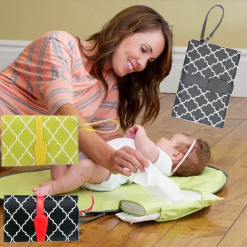 

Baby Care Portable Diaper Changing Pad Clutch for Newborn Foldable Clean Hands Changing Station Kit Soft Flexible Travel Mat