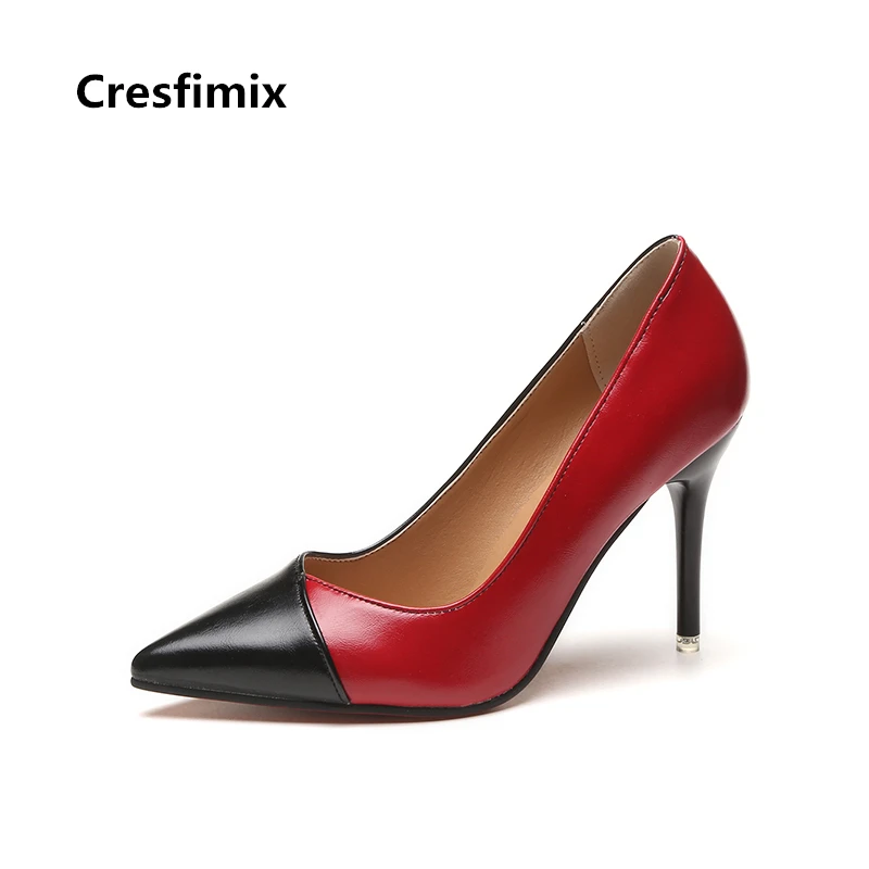 

Cresfimix bottes de femmes women fashion spring summer slip on high heel shoes lady casual street high heels cool shoes b2428