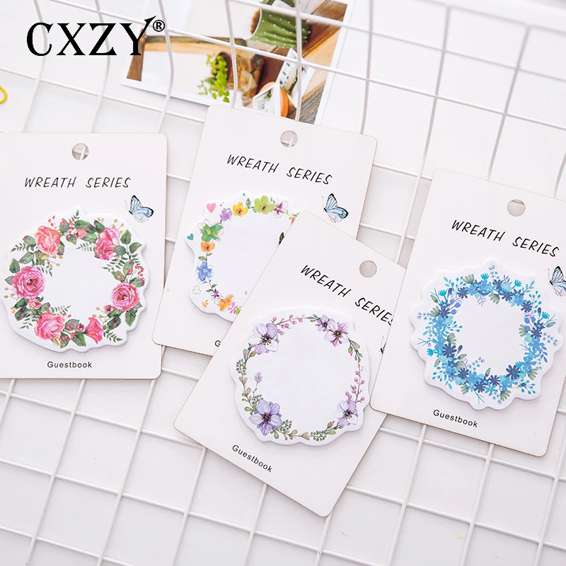 CXZY wreath page flags index tabs sticky note kawaii memo pad planner sticker scrapbooking cute items office post Korean 3B809 | Канцтовары