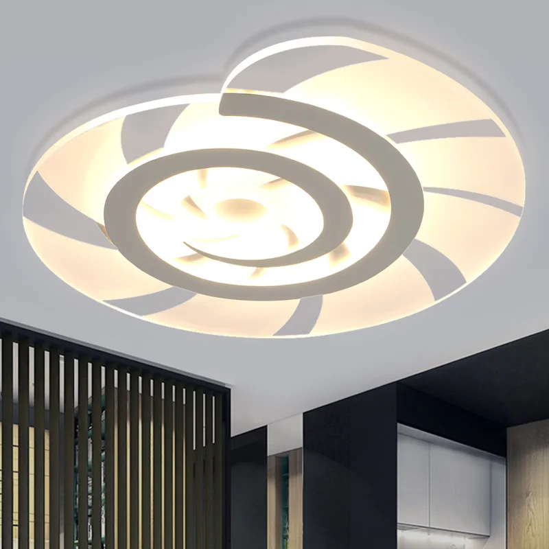 Simple Round LED Ultra thin conch PVC creative ceiling lights modern