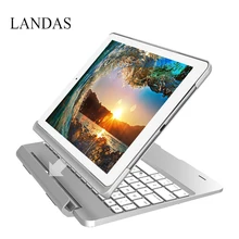 Landas Case Keyboard For Ipad 9.7 2017 Case Keyboard Slot Cover Flip Bluetooth Backlit Keyboard Cover for iPad Pro 9.7