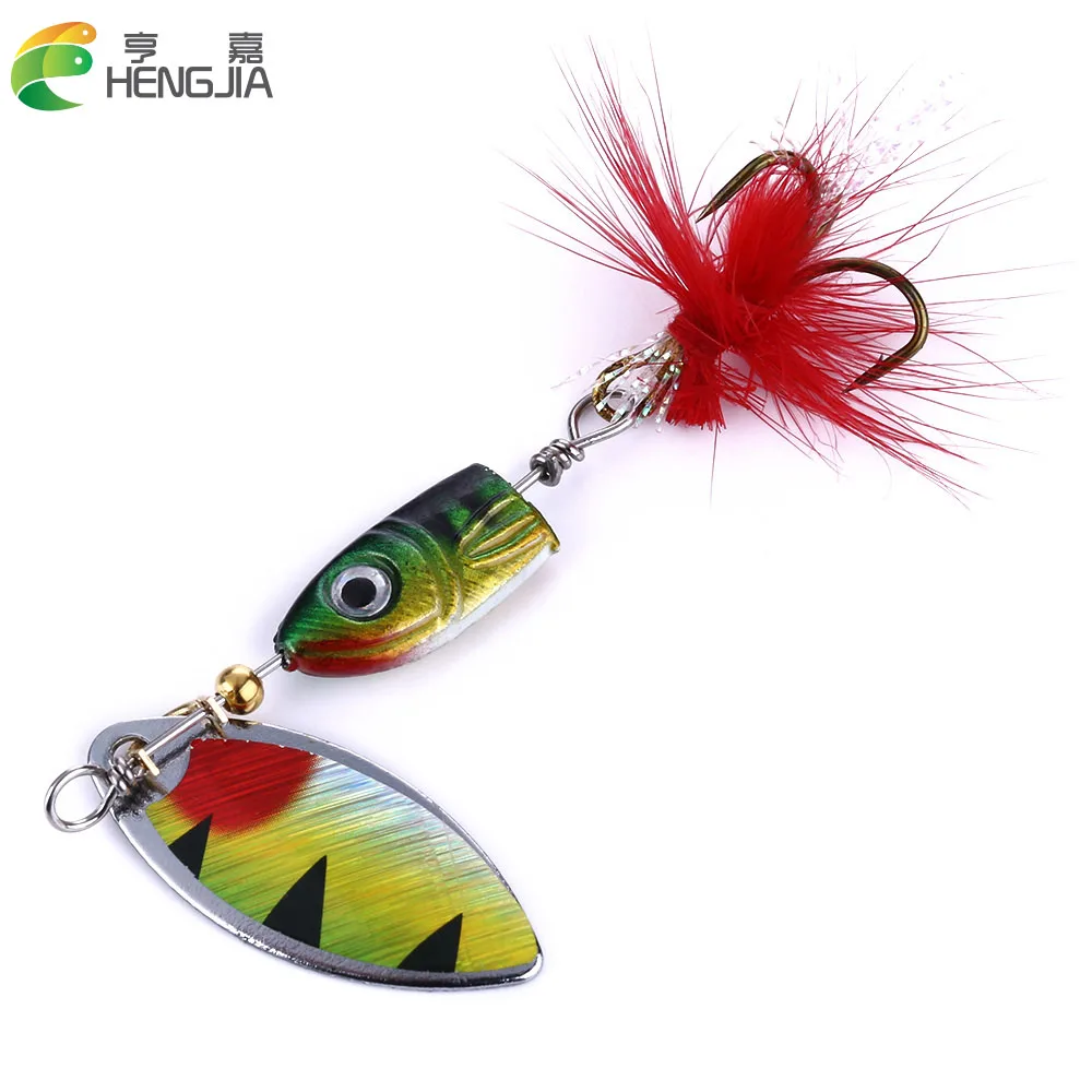 

1PC 4.5cm 7g trolling isca artificial metal spinner spoon fishing lures sequin with feather wobble pesca fishing tackles