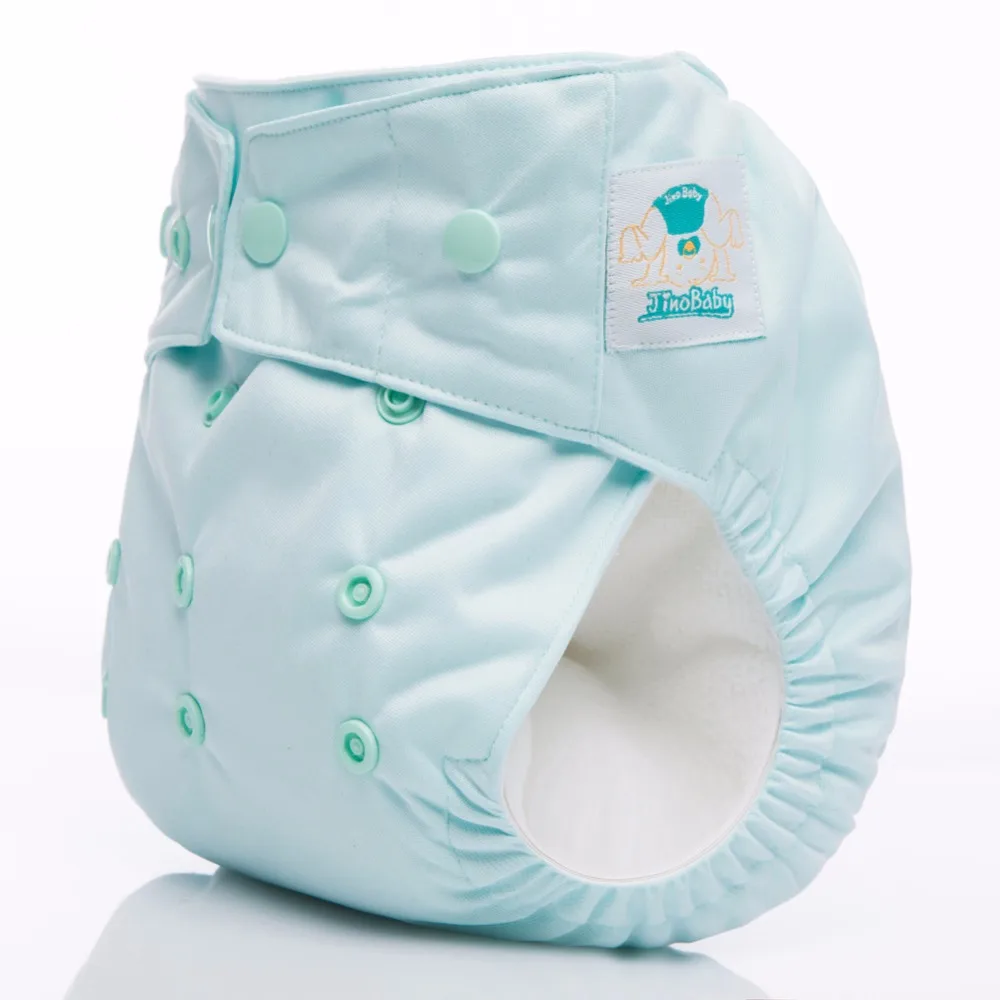 

JinoBaby AIO One Size Cloth Nappy Super Dry Waterproof Diaper - Water Green