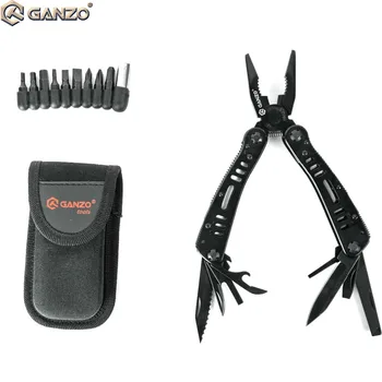 

5pcs/lot Ganzo G103 folding black Multi Pliers Pocket EDC Camping Tools w/ Nylon pouch folding multifunctional knife plier tool