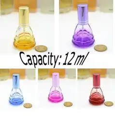 Capacity12ml 200 шт./лот Портативный спрей флаконы высокое качество уплотнения утечки Разноцветный, дополнительно, мини стеклянная бутылка