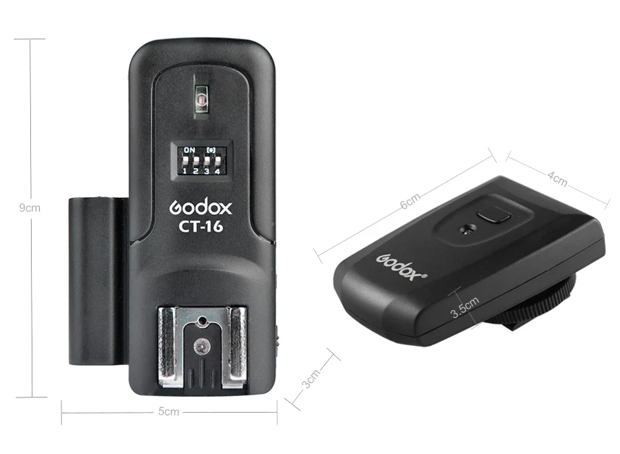 Godox CT-16 16 каналов беспроводной Радио вспышка триггер передатчик+ 4 шт. приемник набор для Canon Nikon Olympus Pentax Studio Flash