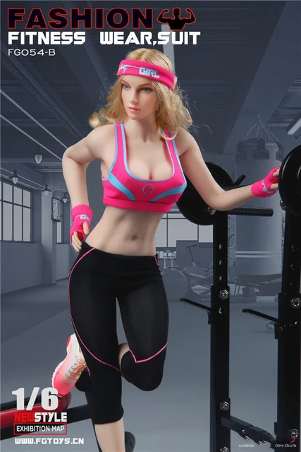 Special Price 4 color fire girl toys 1/6 FG054 /FG054 female/male fitness sport clothes set for 12" girl/boy figure body doll clothing set acc Special Price 4 color fire girl toys 1/6 FG054 /FG054 female/male fitness sport clothes set for 12" girl/boy figure body doll clothing set acc