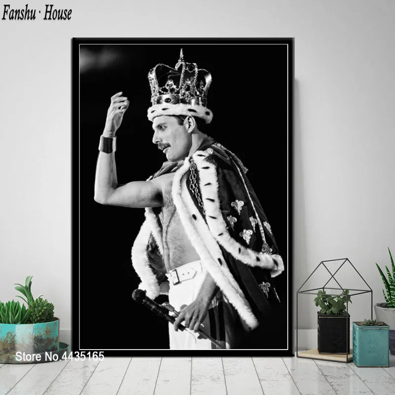 Художественный постер Queen Freddie Mercury постеры Rhapsody в богемном стиле и искусство на