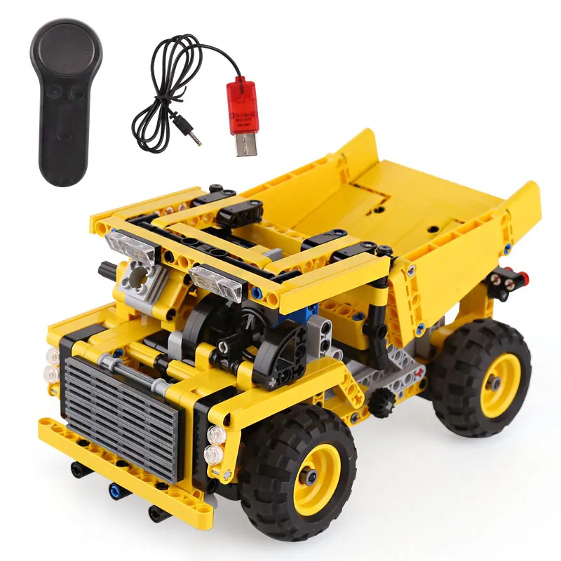 

Yeshin 13016 Remote Control Truck Kids Toys The Mine Truck Set Building Blocks Bricks Assembly Truck Car Toys Christmas Gifts