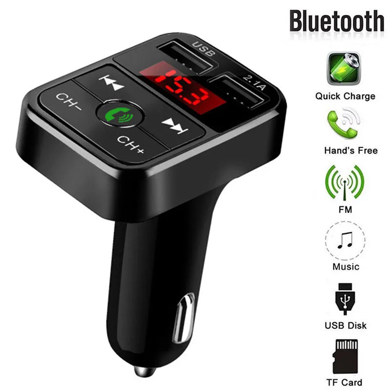 

Bluetooth Car FM Transmitter Wireless Radio Adapter USB Charger Mp3 Player for iPhone Samsung ND998