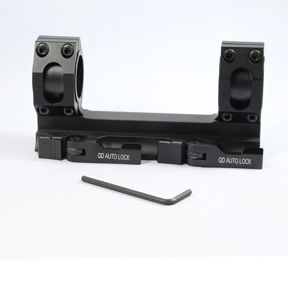 Tensdarcam Duplo Anel Cantilever Pesados Escopo Montar Liberação Rápida Picatinny Weaver Ferroviário Caça 25.4mm 30mm 8 Tensdarcam 25.4mm 30mm duplo anel cantilever pesados