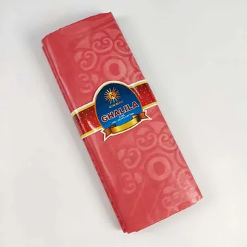 

Africa Bazin Riche Getzner Lace Fabric 2018 With Blouse Pink Color Beaded Gold Line Embroidered Lace Basin Fabric