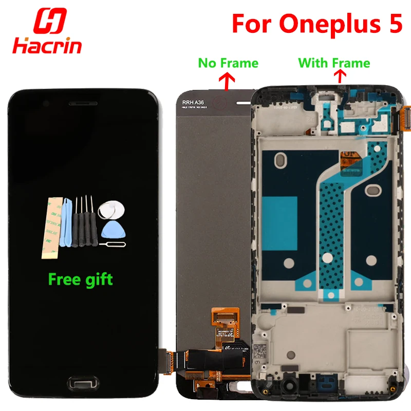 Hacrin Oneplus 5 LCD Display Touch Screen Digitizer High Quality Replacement For One Plus Five 5