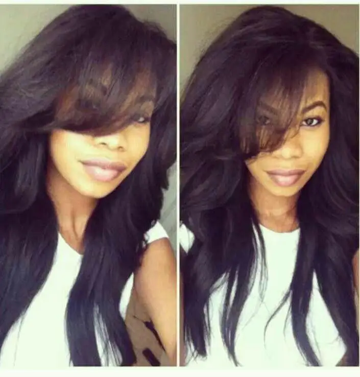Wholesale Sexy Long Wavy Black wig Heat Resistant Synthetic Hair Wigs for African american  Women
