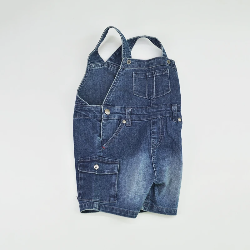 HSID1701011-3Baby Shorts Denim Jeans Short Pants Jumpsuit Suspender Kids Rompers Playsuit Pocket Straps Patchwork Outfit Child Clothes 