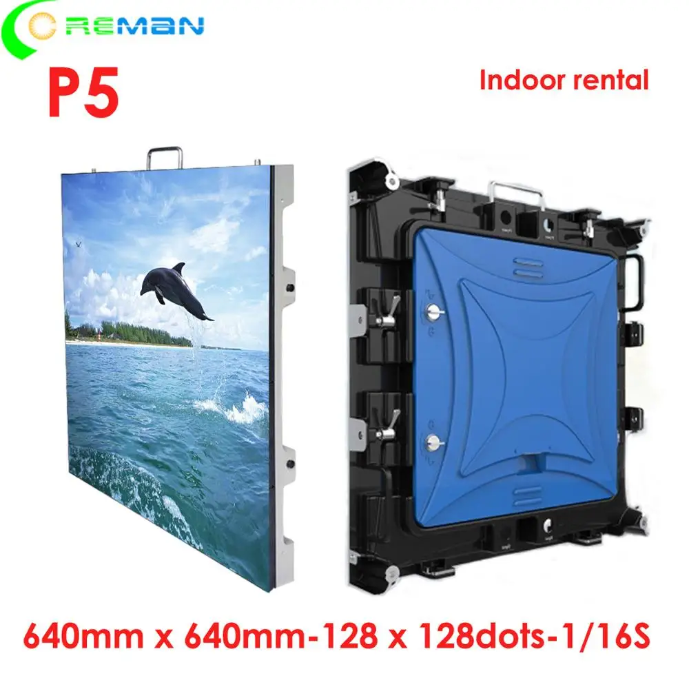 

Standing on the floor P5 led video wall panel 64*32 pixels hanging rgb full color matrix indoor led display screen