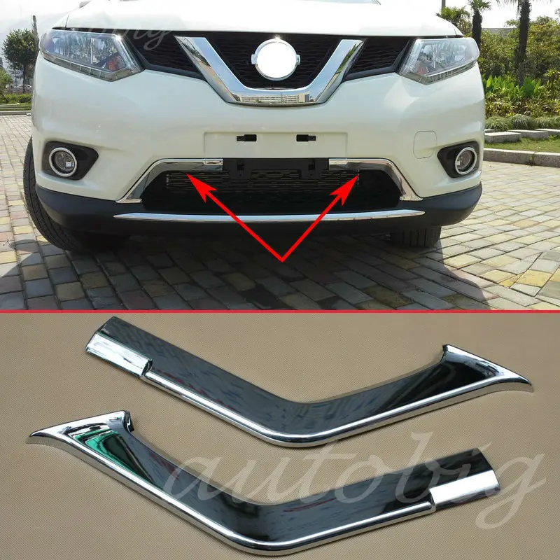 Chrome Bumper Front Lower Grille Grill Air Cover Trims FOR