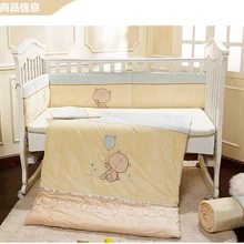 Промо-акция! Новое поступление, недорогой комплект постельного белья хорошего качества для маленьких девочек, стеганое одеяло для детской кроватки, бамперы(бампер+ простыня+ подушка+ одеяло