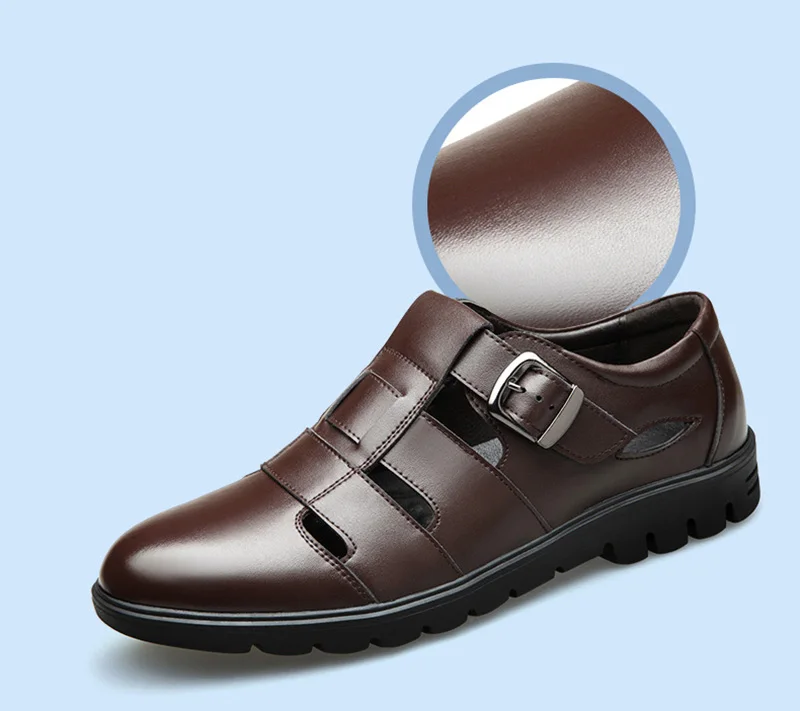 Летняя мужская обувь, сандали мужская деловая обувь из коровьей кожи Повседневная кожаная обувь Для мужчин обувь KA1251