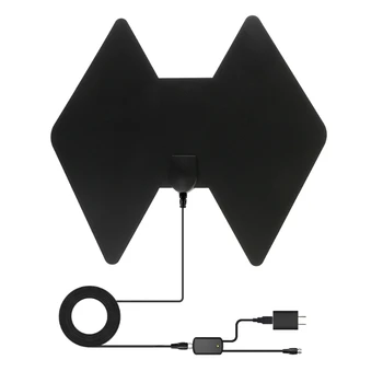 

New Digital HDTV Indoor TV Antenna High Gain Amplifier VHF UHF Signal Receiver 28dB