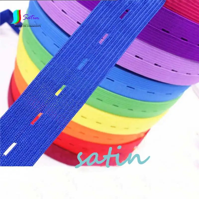 

Craft DIY Sewing Accessories Button Hole Knit Elastic Band Ribbon 20mm Wide Colourful 10M/lot S0216H