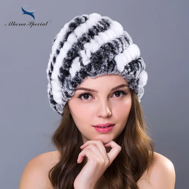 Афина Специальные Марки Женщин Kintted Рекс Кролика Hat Мода Пейсли Colorfull Реального Кролика Caps From Natural Подлинная Кролика Шляпы