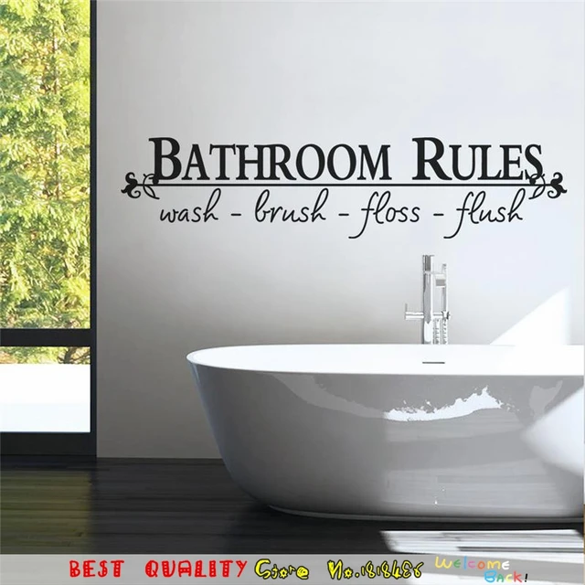 Hot Bathroom Rules Quotes Wall Stickers Home Decoration Diy Hot Bathroom Rules Quotes Wall Stickers Home Decoration Diy Paper Craft Wallpaper Paste