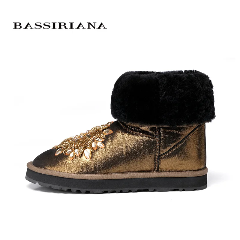 US $169.00 Boots genuine leather snowboots Shoes woman Winter 3540 Warm comfortable woman shoes Free shipping BASSIRIANA
