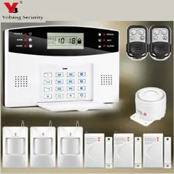 YoBang безопасности дома защищены ЖК-дисплей Дисплей Беспроводной GSM Security Alert Системы с двери и окна сигнализации Сенсор проводной