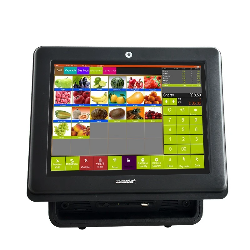 Meetsun ZJ 180C 15''LCD монитор Сенсорный экран POS Системы кассовый аппарат с LED8N/VFD