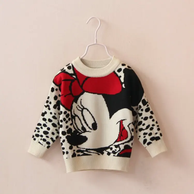 

Girls Jacket Spring&autumn Knitted Character Sweater Tops For 85-135cm Height Kids G020