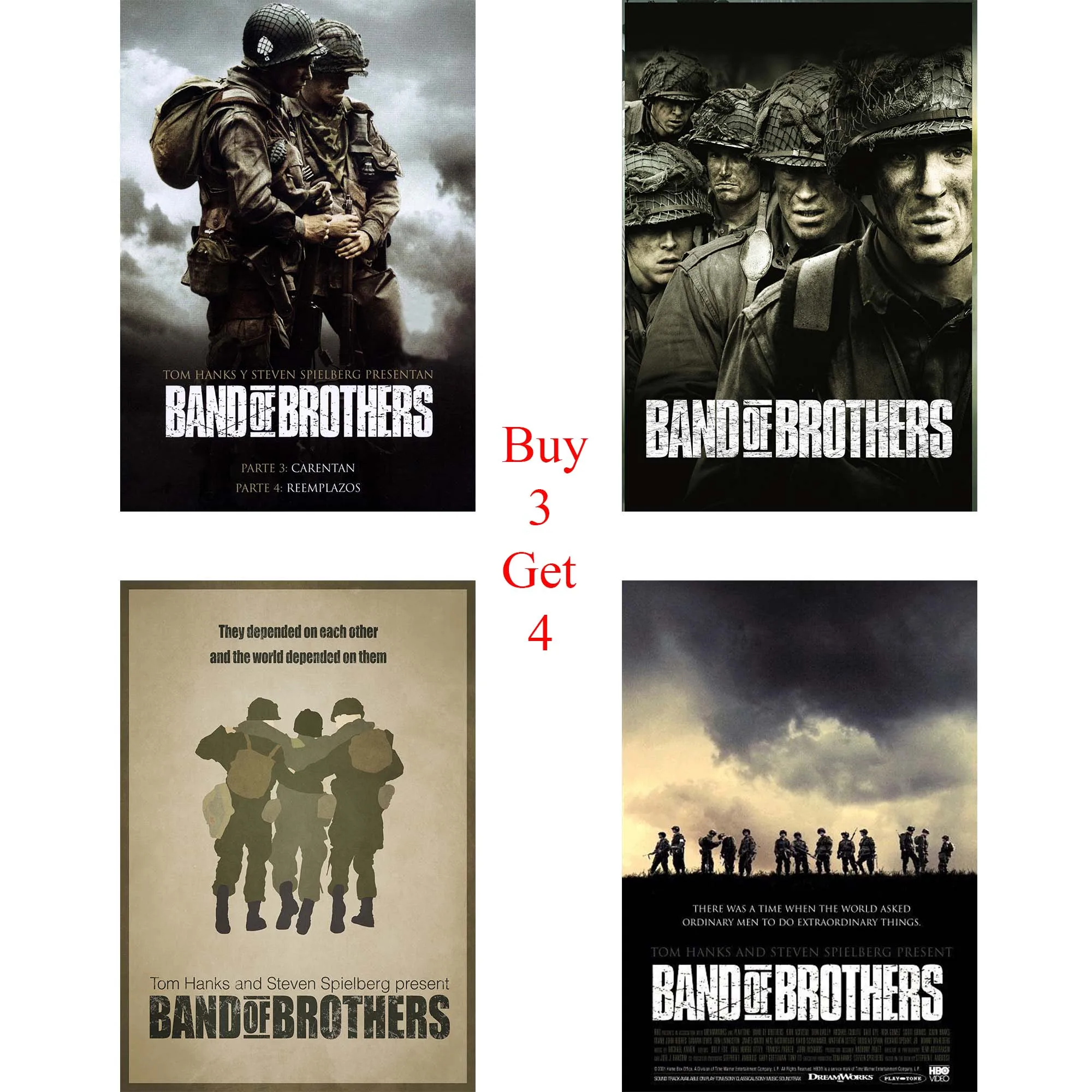 

BAND of BROTHERS Posters White Coated Paper Prints Home Decoration Modern Style