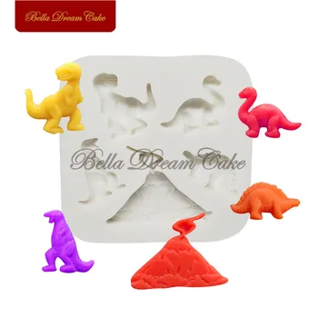 

High Quality Mini Dinosaur Silicone Mold Fondant Cake Mould Cake Decorating Tool Sugarcraft Chocolate Mould Kitchen Accessories