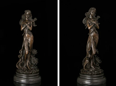 

bi003040 Art Deco Sculpture Beautiful Woman Bronze Statue